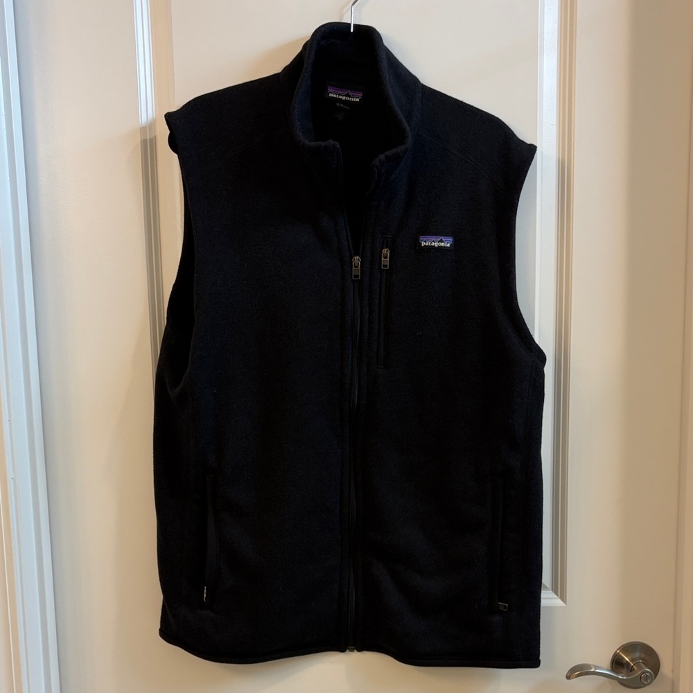 Patagonia Black Full-Zip Fleece Vest